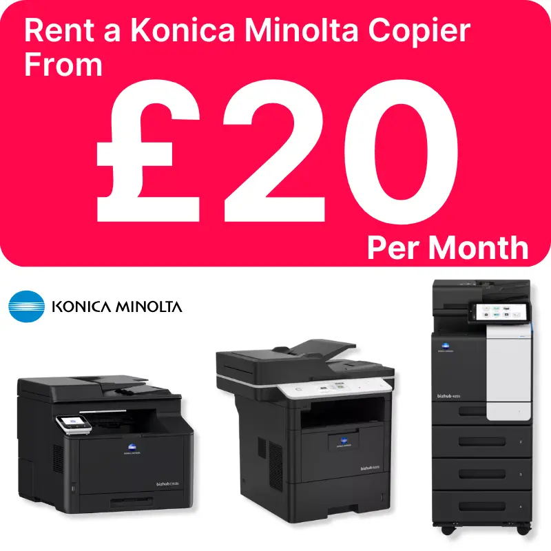 Konica Minolta Photocopier Rental in Nottingham from £5 per week - Rent a Konica Minolta Photocopier in Nottingham