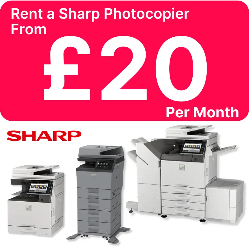 Sharp Photocopier Rental in Nottingham from £5 per week - Rent a Sharp Photocopier in Nottingham